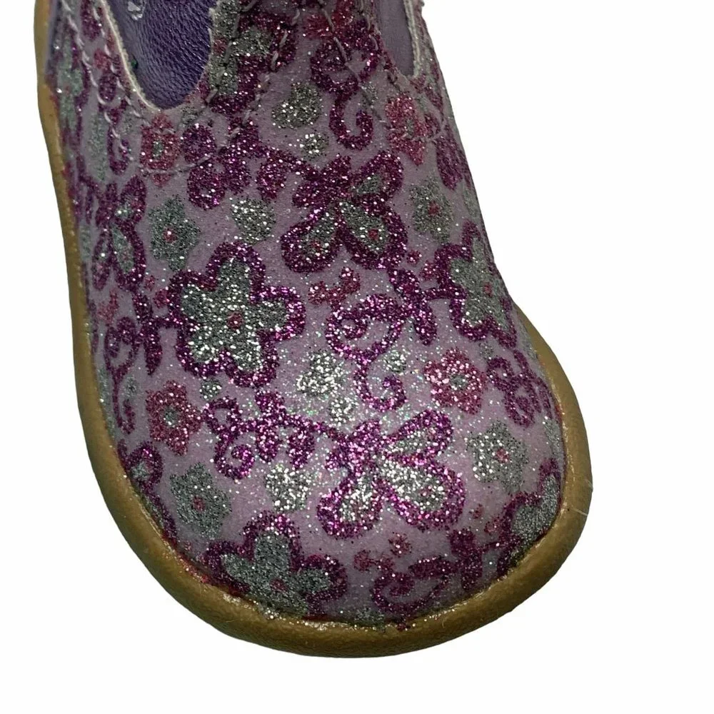 ROPER 09-016-1901-1520 Lavender Glitter‎ Floral Cowbaby Booties